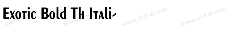 Exotic Bold Th Itali字体转换